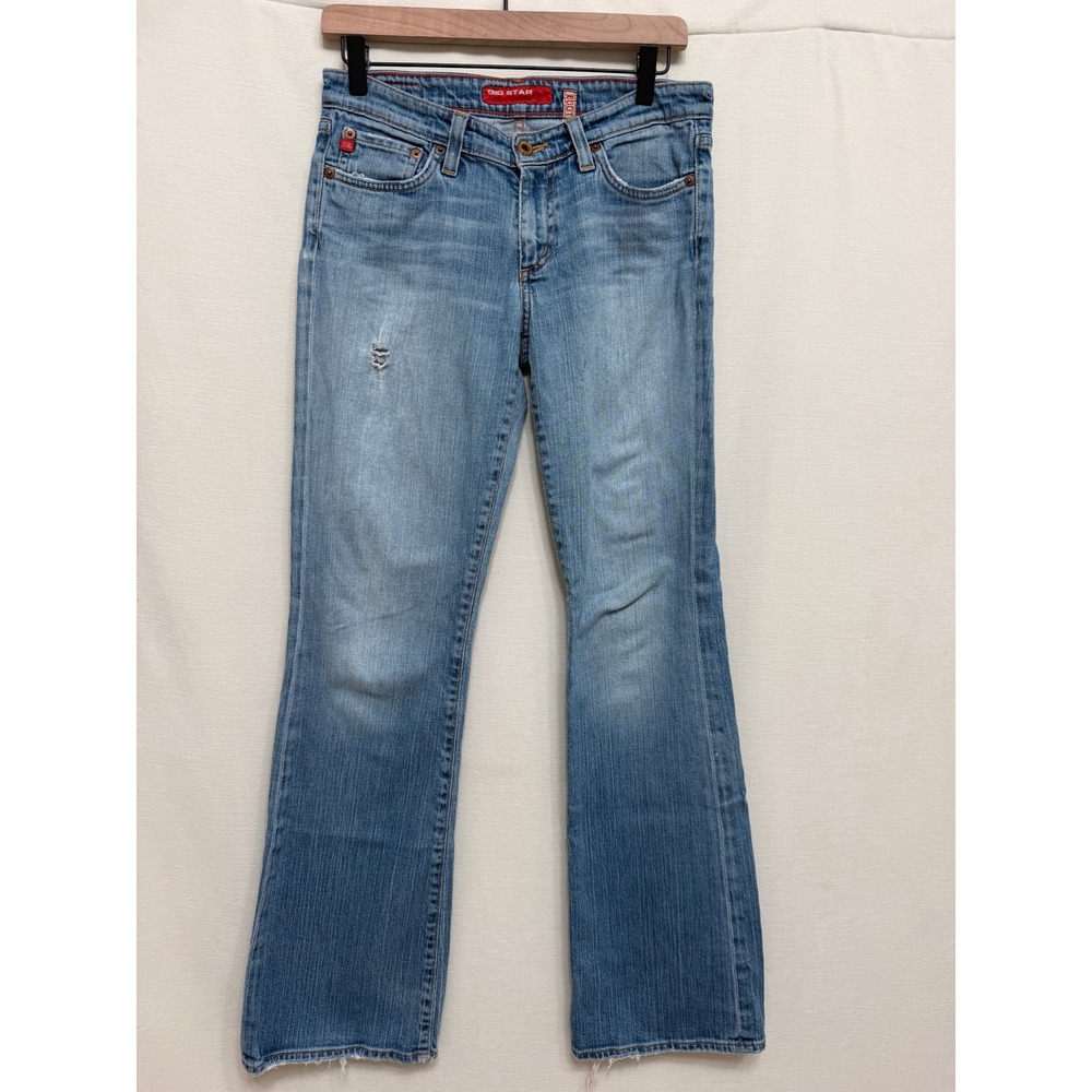 Big Star Vintage Bootcut Stretch Denim Jeans Women 28R Y2K Grunge